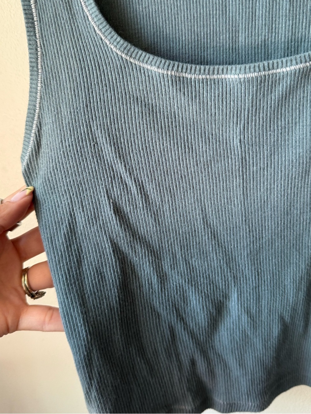 SKIMS cotton rib tank- kyanite - Picture 3 of 4